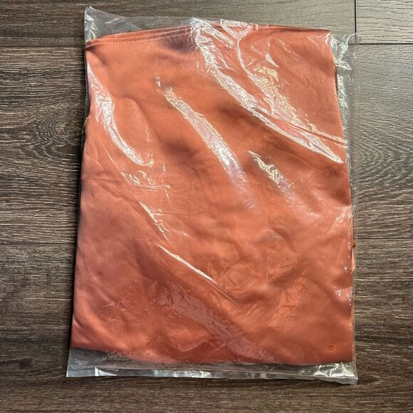 REVOLVE Krisa Asymmetrical Ruffle L/S Satin Style Blouse in Copper. Medium. NWT! - Picture 13 of 15